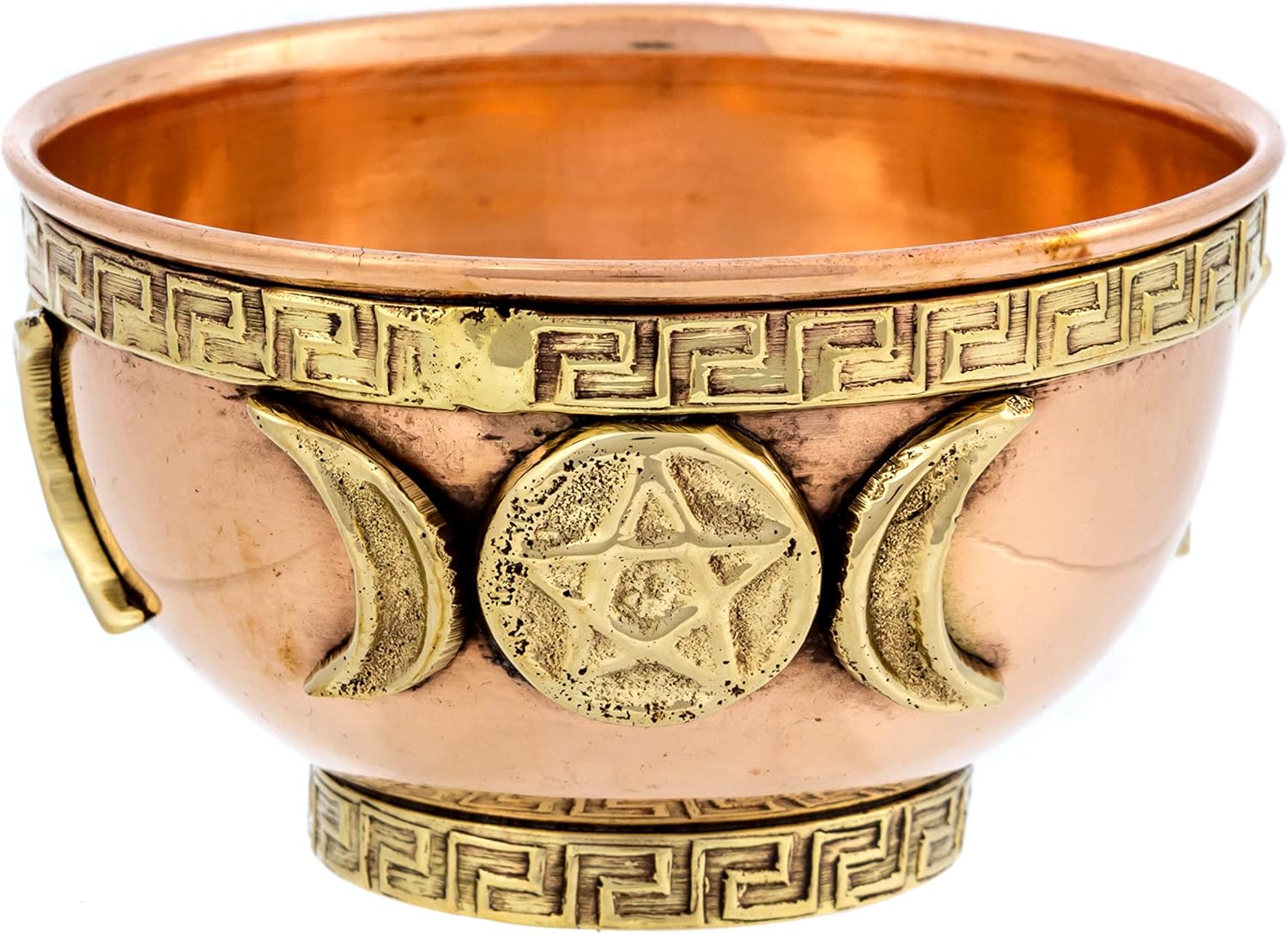 Triple Moon Copper Offering Bowl